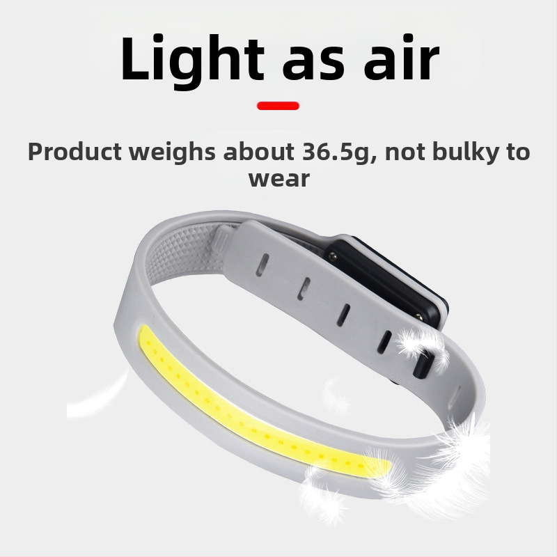 Vonkajšia mini COB svetlá na rameno pre nočné behy, Type-C nabíjanie, tri úrovne jasu, odolná voči potu