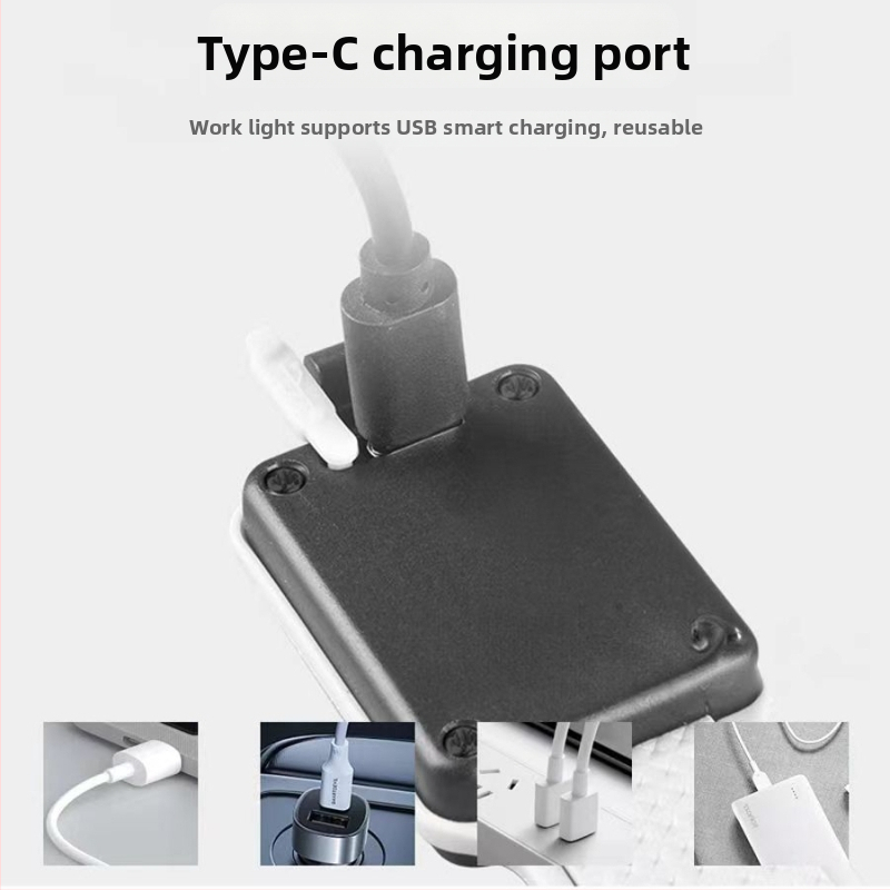 Vonkajšia mini COB svetlá na rameno pre nočné behy, Type-C nabíjanie, tri úrovne jasu, odolná voči potu