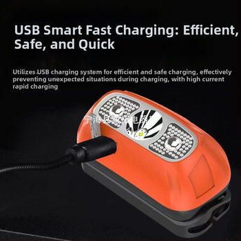 LED челна лампа за глава, 5W, ABS корпус, 800 mAh батерия, презареждаща, ръчно задвижване, обхват до 500 m