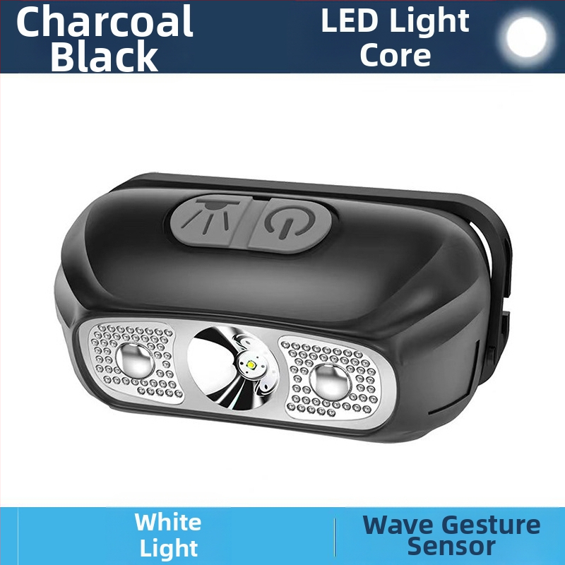 LED челна лампа за глава, 5W, ABS корпус, 800 mAh батерия, презареждаща, ръчно задвижване, обхват до 500 m