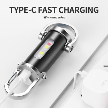 Φακός μπρελόκ – LED, επαναφορτιζόμενος, χειροκίνητη τροφοδοσία, πολυλειτουργικός, δυνατότητα εκτύπωσης λογότυπου