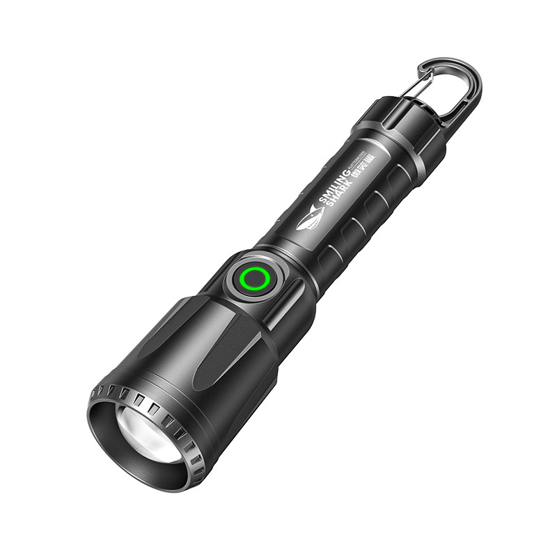 Multifunkcionális kültéri zseblámpa kampóval, kézi töltéssel, LED COB oldalsó fény és digitális teljesítmény-kijelző