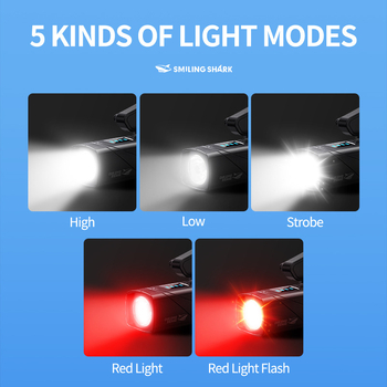 LED челна лампа с отделящ се колан за глава и сензор за нощно бягане