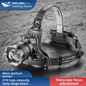 Smiling Shark LED челна лампа, алуминиева сплав, 4400mAh презареждаема батерия, обхват 100–200 м, LED светлинен източник