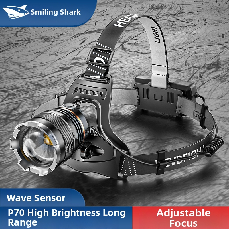 Smiling Shark LED челна лампа, алуминиева сплав, 4400mAh презареждаема батерия, обхват 100–200 м, LED светлинен източник