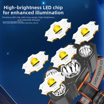 5 LED galinė žibintuvėlis, įkraunamas, 10W, atsparus vandeniui, diapazonas 100–200 m