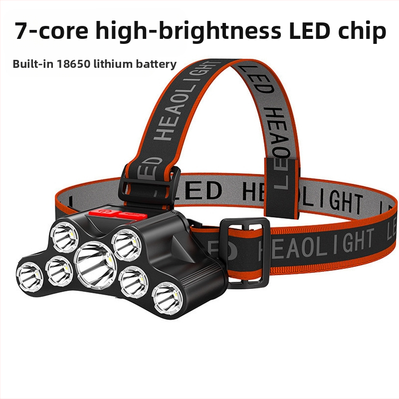 5 LED galinė žibintuvėlis, įkraunamas, 10W, atsparus vandeniui, diapazonas 100–200 m