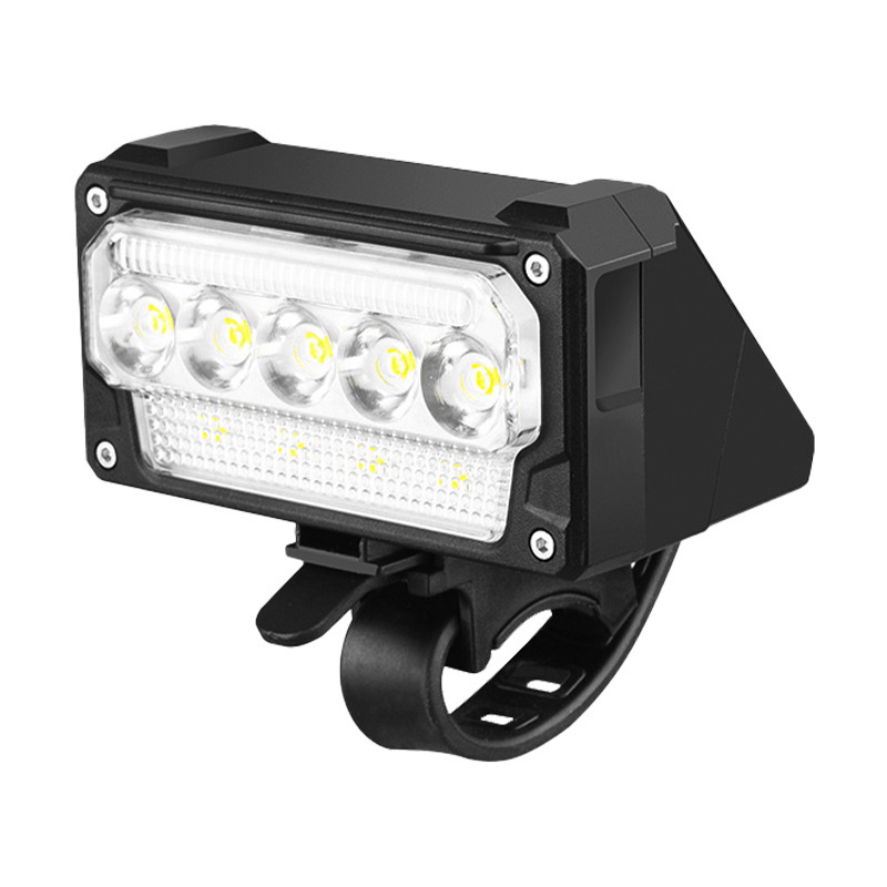 Shark Dragon priekine dviračio lemputė – išmanus šviesos jutiklis, USB įkrovimas, skaitmeninis ekranas, tinka naktiniam važiavimui keliu ir kalnuose