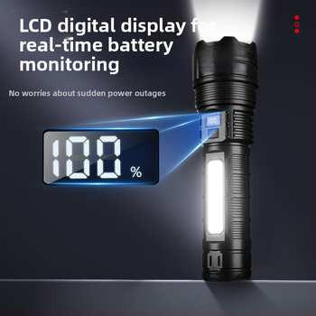 Bolon LED φακός με USB-C φόρτιση, 2400mAh μπαταρία, χειροκίνητη λειτουργία, κεφαλή 360° περιστρεφόμενη