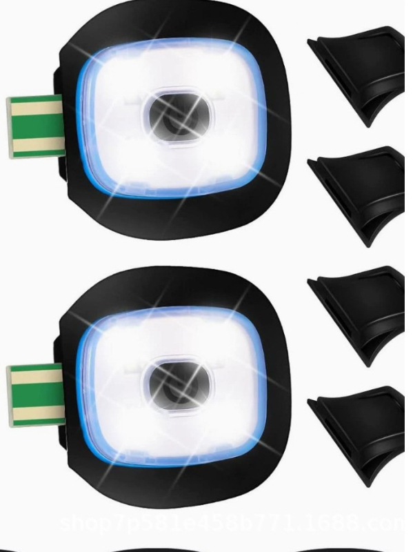 LED galvos žibintuvas megztai kepurei – USB įkrovimas, lauko naudojimui, 200 g, 10 m šviesos nuotolis, 6 val. veikimo laikas