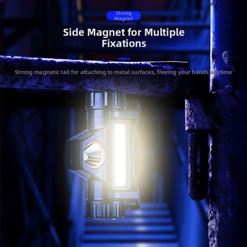 Φακός κεφαλής με μαγνητικό COB διπλό LED φως, επαναφορτιζόμενος 10W, 1200 mAh, εμβέλεια 100–200 m