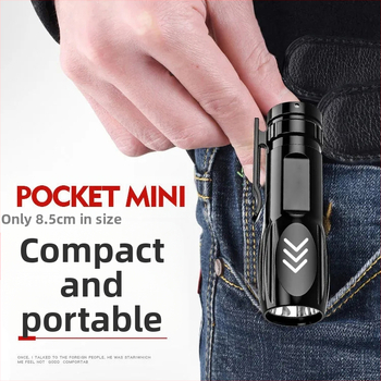 Φακός LED με USB φόρτιση, φορητός εξωτερικός, χειροκίνητη παραγωγή ενέργειας, 1200 mAh, εμβέλεια 200-500 m