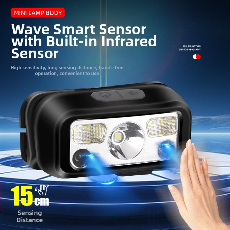Челна LED лампа за външни условия, презареждаща се, сензор за махване, обхват 15 м, време на работа 4,5 ч, модел YD-2326