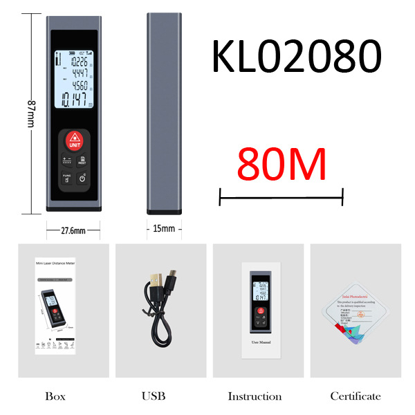 Jinlai Optoelectronics Laser Range Finder KL02 Series, KLM-MINI, Υψηλής Ακρίβειας Υπέρυθρες Μετρήσεις, Ηλεκτρονικός Χάρακας Δωματίου