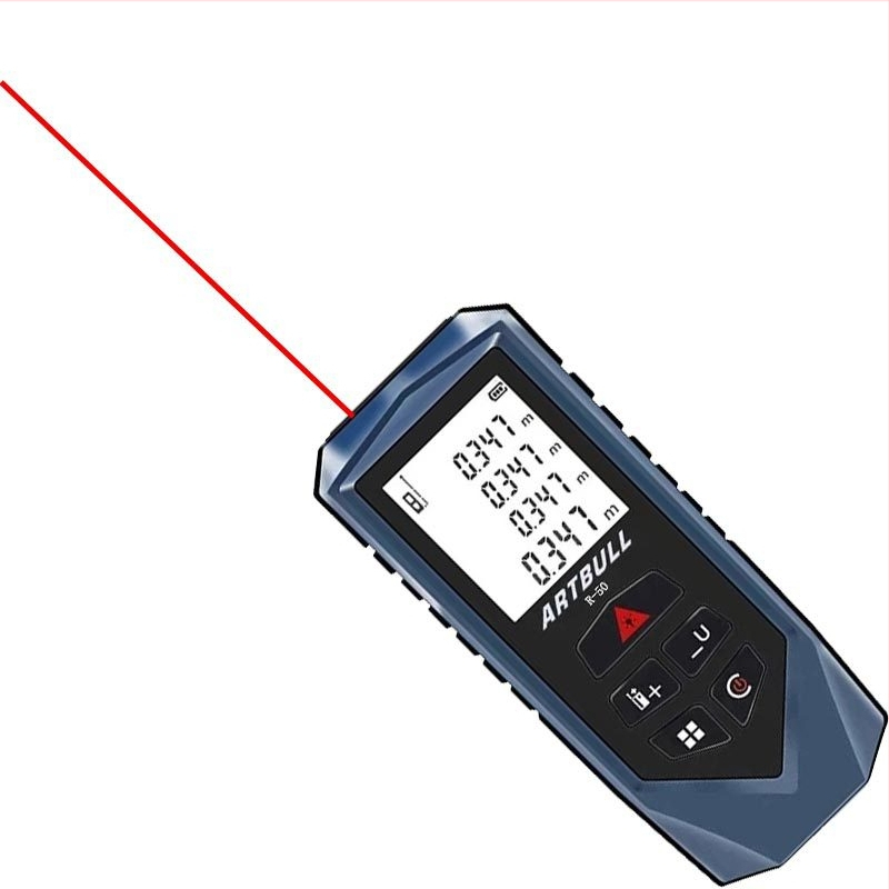 Lāzera attāluma mērītājs ARTBULL R-50, diapazons 50 m, precizitāte 2 mm