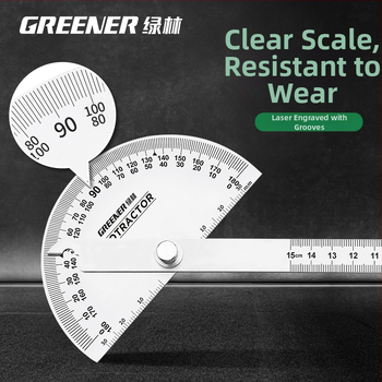 Неръждаема стомана – Регулируема ъгломерна линейка за дърводелство, висока прецизност