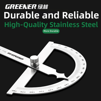 Неръждаема стомана – Регулируема ъгломерна линейка за дърводелство, висока прецизност