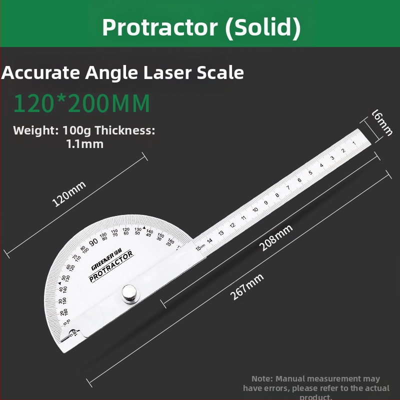 Неръждаема стомана – Регулируема ъгломерна линейка за дърводелство, висока прецизност