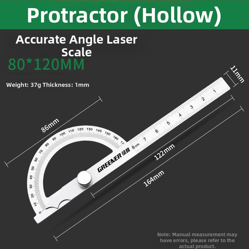 Неръждаема стомана – Регулируема ъгломерна линейка за дърводелство, висока прецизност