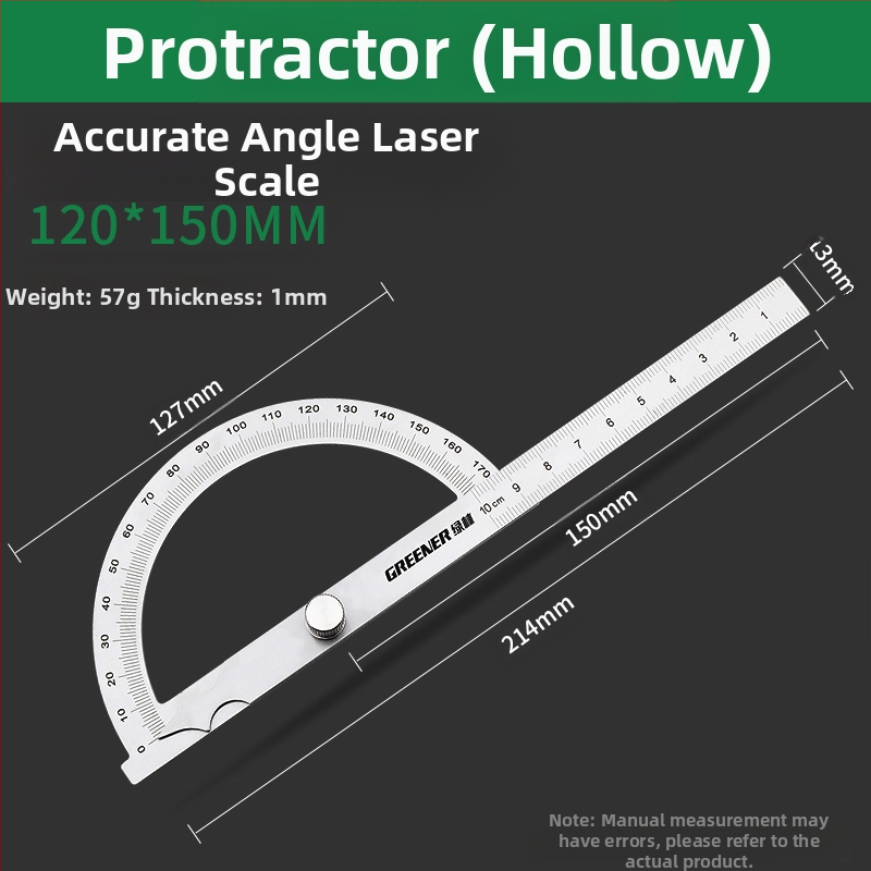 Неръждаема стомана – Регулируема ъгломерна линейка за дърводелство, висока прецизност