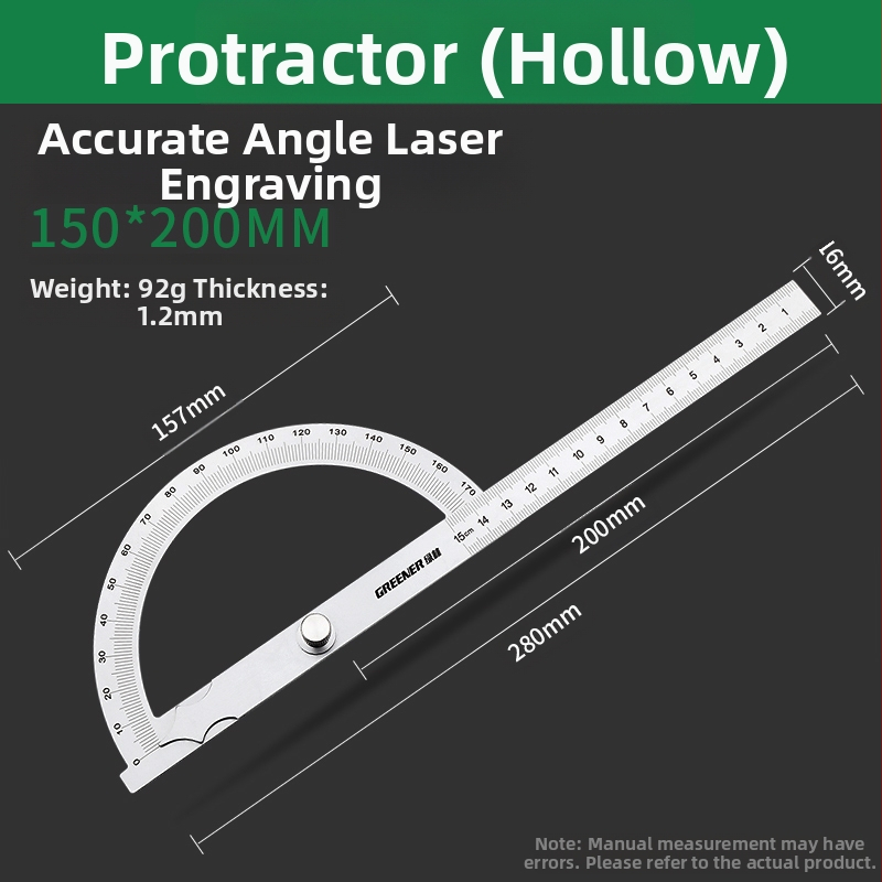Неръждаема стомана – Регулируема ъгломерна линейка за дърводелство, висока прецизност