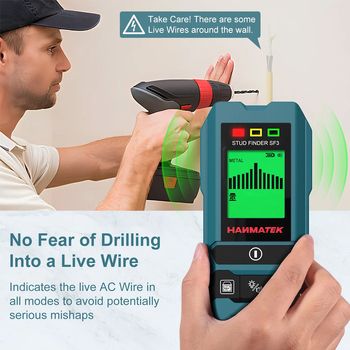 Hanmatek SF3 4-в-1 стенен детектор за метал, дървени греди и кабели