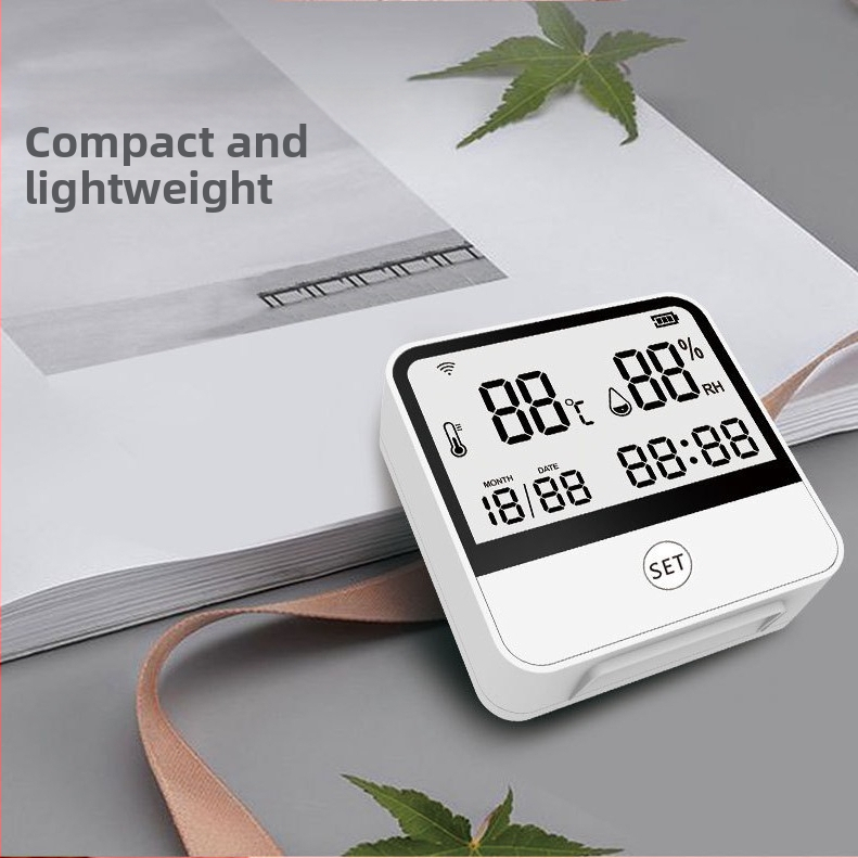 PA-010 Безжичен датчик за температура и влажност с мобилно приложение, дистанционна аларма и двойно дисплей термометър-хигромер (Модел PA-010 • Безжичен • -40 до 125 °C • Звуков сигнал)