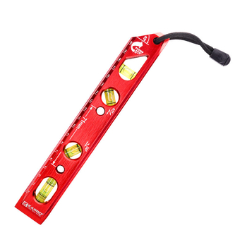 Нивелир с мощен магнит, отливен корпус, 4 водни балона, за тръбопроводни инсталации