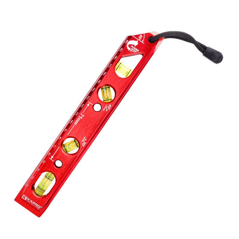 Нивелир с мощен магнит, отливен корпус, 4 водни балона, за тръбопроводни инсталации