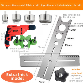 Odler Εντοπιστής οπών για γυάλινα πλακίδια και μάρμαρο – Πανλειτουργικό μετρητικό εργαλείο, 1 σετ
