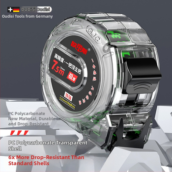 Μεταλλική μεζούρα-ταινία με φθορίζουσες ενδείξεις, παχύτερη λάμα, ανθεκτική και μακροχρόνια, ακριβής χάρακας