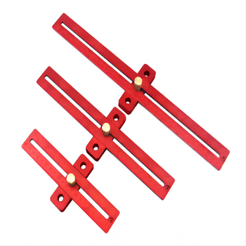 T-270 asztalos vonalzó T-formájú jelölő eszköz alumínium ötvözetből, Fengsen márka; súly 0,2 kg; standard: metrikus/imperiális; készlet: 1 db