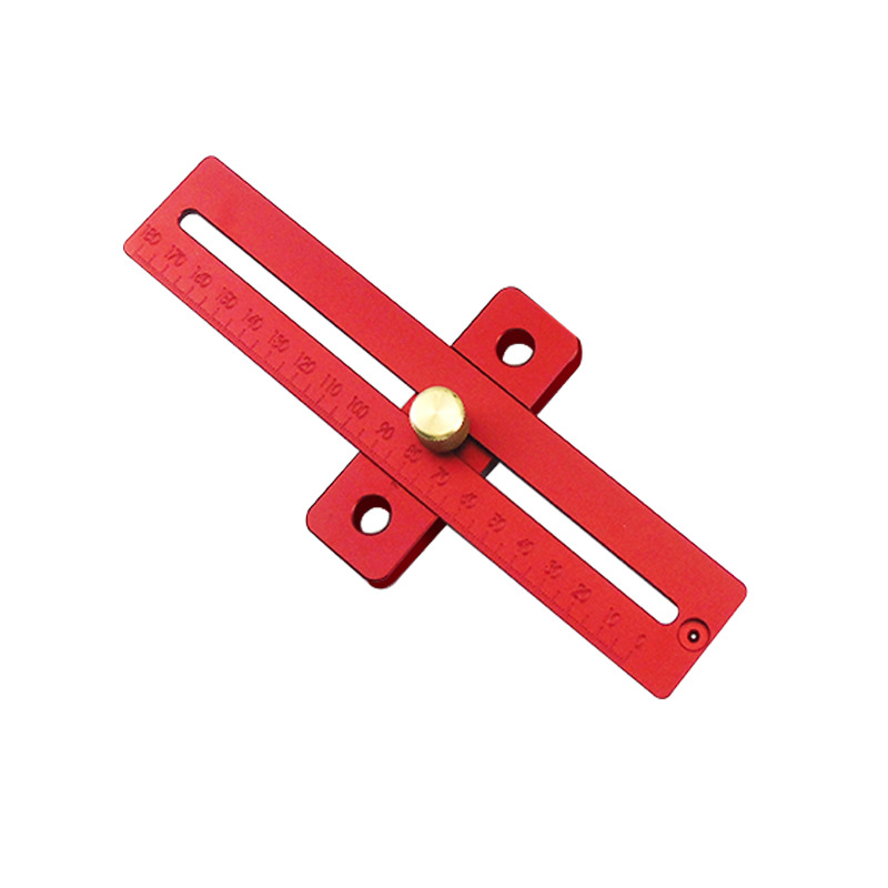 T-270 asztalos vonalzó T-formájú jelölő eszköz alumínium ötvözetből, Fengsen márka; súly 0,2 kg; standard: metrikus/imperiális; készlet: 1 db