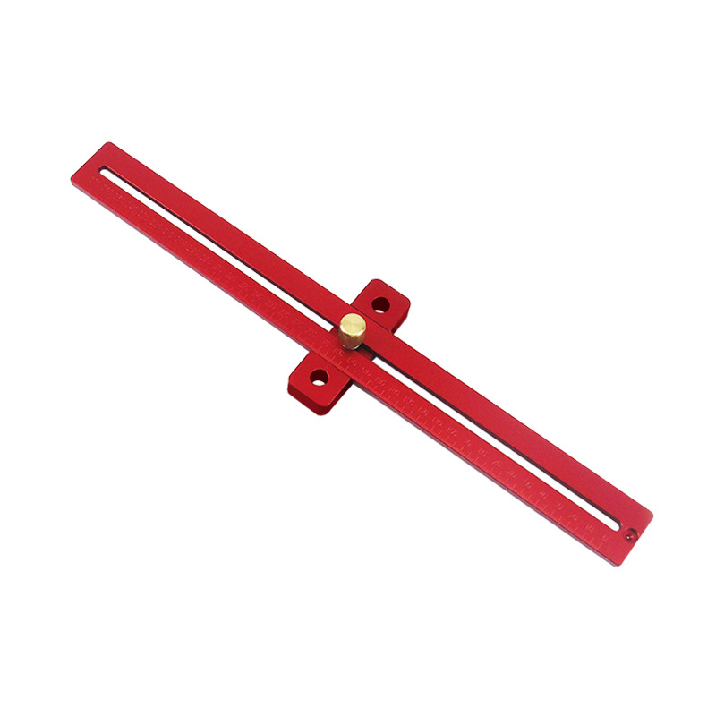 T-270 asztalos vonalzó T-formájú jelölő eszköz alumínium ötvözetből, Fengsen márka; súly 0,2 kg; standard: metrikus/imperiális; készlet: 1 db