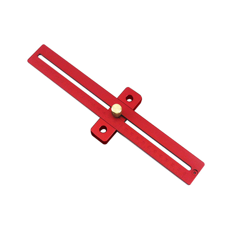 T-270 asztalos vonalzó T-formájú jelölő eszköz alumínium ötvözetből, Fengsen márka; súly 0,2 kg; standard: metrikus/imperiális; készlet: 1 db