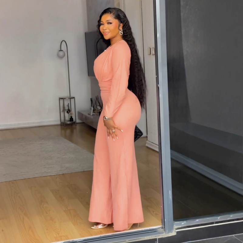 Venia ολόσωμο jumpsuit, Temperament Commuting Style, πολυεστέρας, μακριά μανίκια, άνοιξη 2025