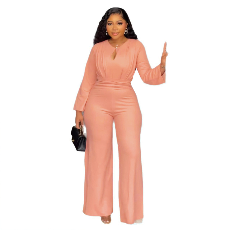 Venia ολόσωμο jumpsuit, Temperament Commuting Style, πολυεστέρας, μακριά μανίκια, άνοιξη 2025