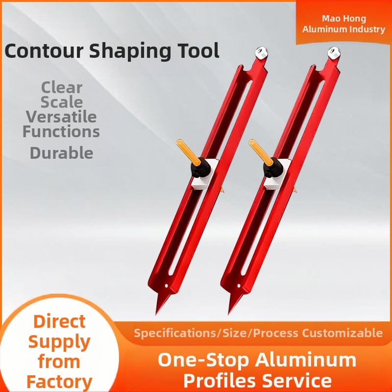 Многофункционален контурен измервател за дърводелство – алуминиева сплав, извличане на форми и маркиране на контури