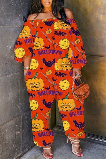 Ολόσωμος συνδυασμός από πολυεστέρα με μακριά μανίκια, φαρδιά γραμμή παντελονιών, μέση μεσαία, φθινοπωρινό 2023