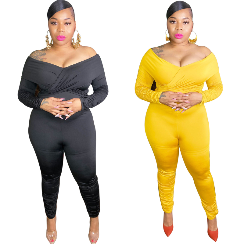 Átcsatolt V-nyakú overál, váll nélküli, plisírozott ujjak, poliészter, kollázsvarrás