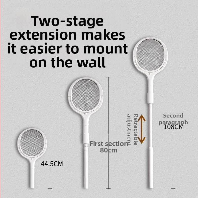 Електрическа мухобойка за комари с регулируем ъгъл, въртене и телескопична конструкция, ABS, Anne diary