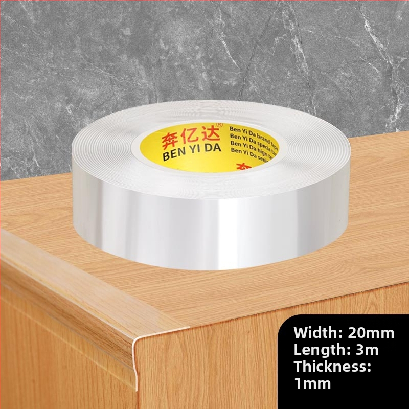 Ακρυλική ταινία προστασίας γωνίας τραπεζιού, μονόπλευρη νανοκολλητική, διαφανής, αδιάβροχη, χωρίς ραφές