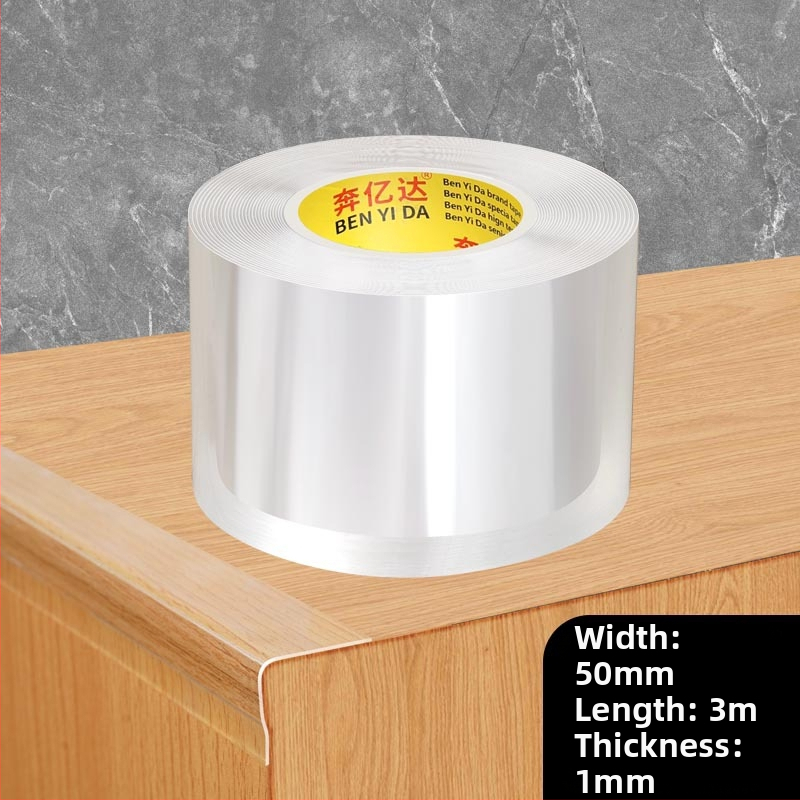 Ακρυλική ταινία προστασίας γωνίας τραπεζιού, μονόπλευρη νανοκολλητική, διαφανής, αδιάβροχη, χωρίς ραφές
