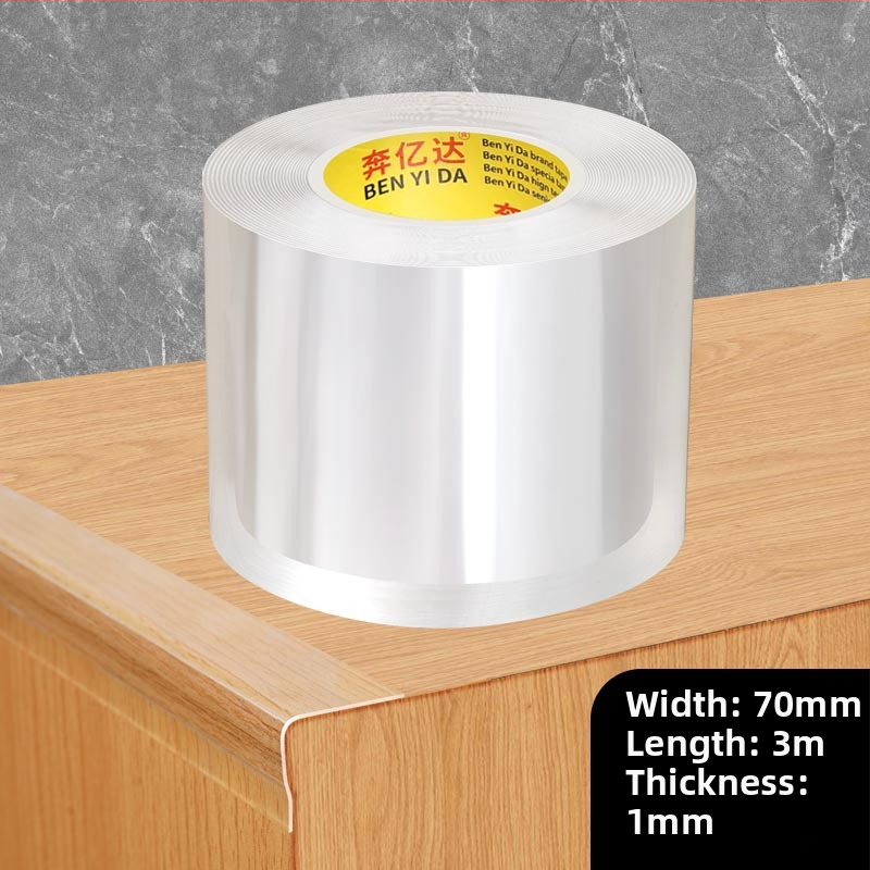 Ακρυλική ταινία προστασίας γωνίας τραπεζιού, μονόπλευρη νανοκολλητική, διαφανής, αδιάβροχη, χωρίς ραφές