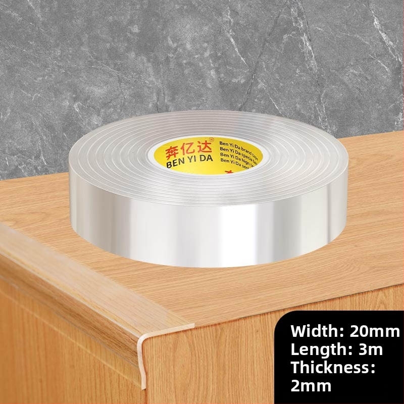 Ακρυλική ταινία προστασίας γωνίας τραπεζιού, μονόπλευρη νανοκολλητική, διαφανής, αδιάβροχη, χωρίς ραφές