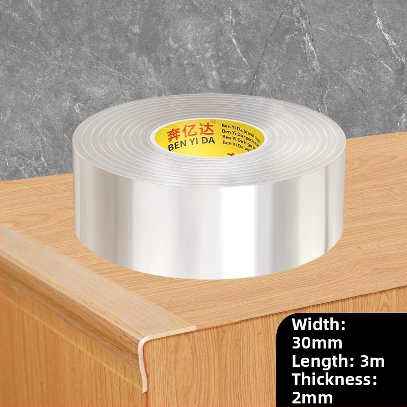 Ακρυλική ταινία προστασίας γωνίας τραπεζιού, μονόπλευρη νανοκολλητική, διαφανής, αδιάβροχη, χωρίς ραφές
