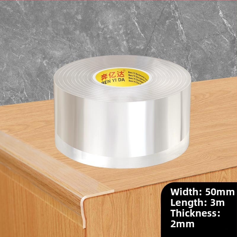 Ακρυλική ταινία προστασίας γωνίας τραπεζιού, μονόπλευρη νανοκολλητική, διαφανής, αδιάβροχη, χωρίς ραφές