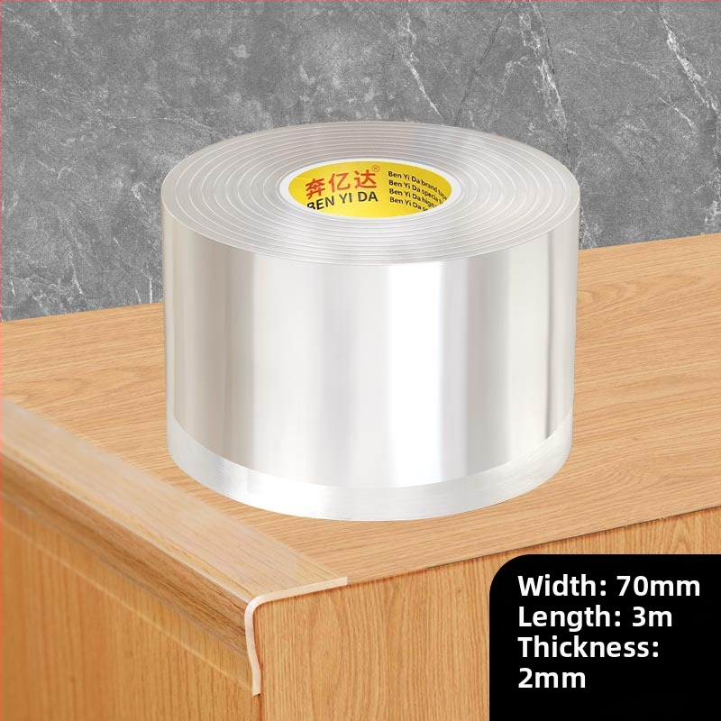 Ακρυλική ταινία προστασίας γωνίας τραπεζιού, μονόπλευρη νανοκολλητική, διαφανής, αδιάβροχη, χωρίς ραφές