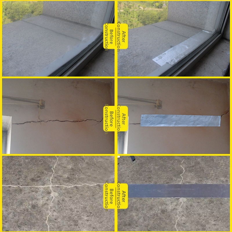 Butilā jumta remontam membrānas lente, alumīnija slāņots rulons, spēcīga ūdensizturība, 1000% izstiepums