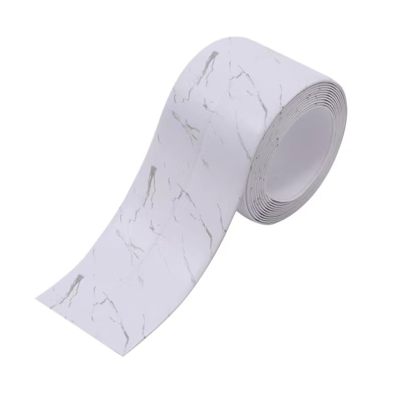 PVC falikép matrica konyha és fürdőszoba számára — vízálló, penész-ellenálló, anti-fouling; öntapadós; minták: csíkok, egyszínű, szív, növények.